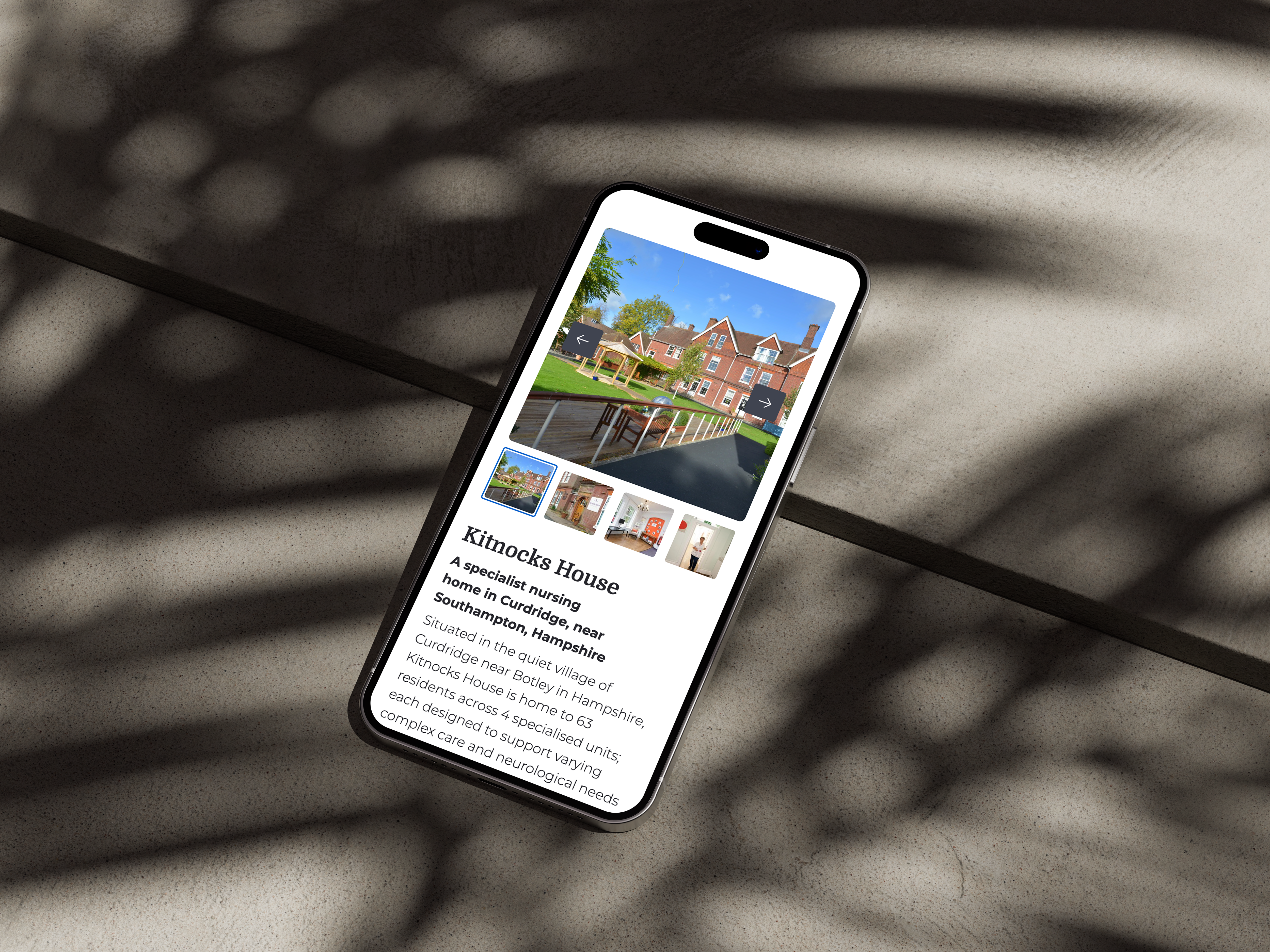 Website on mobile phone