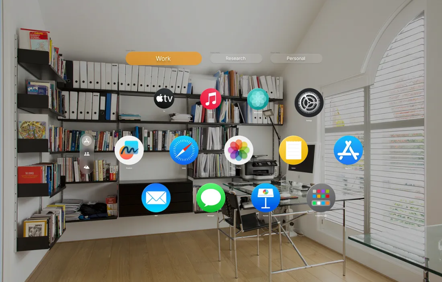 Apple Vision OS Contextual Awareness UI
