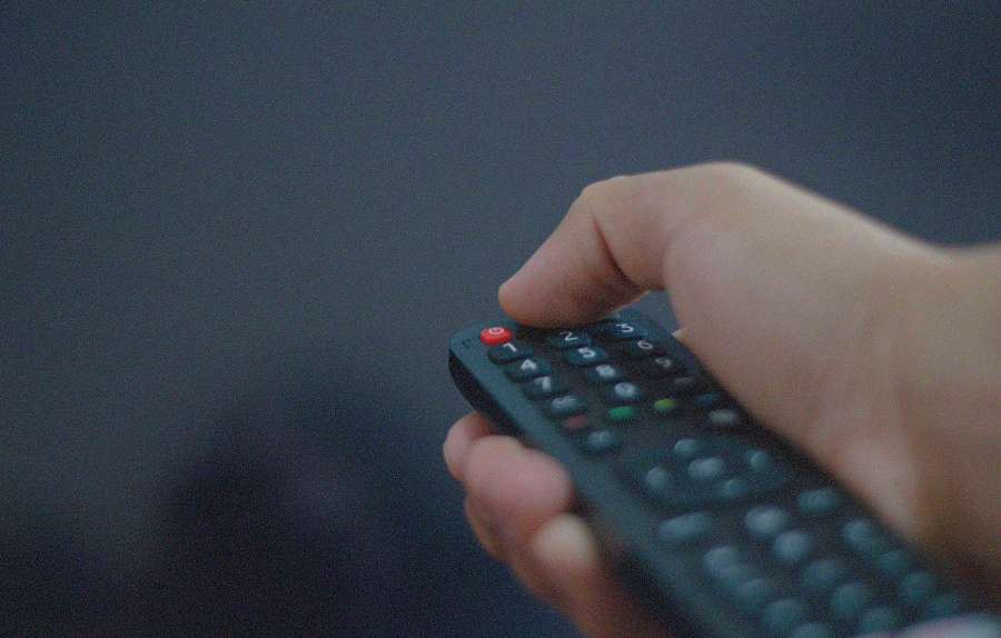 Remote control pointing at TV