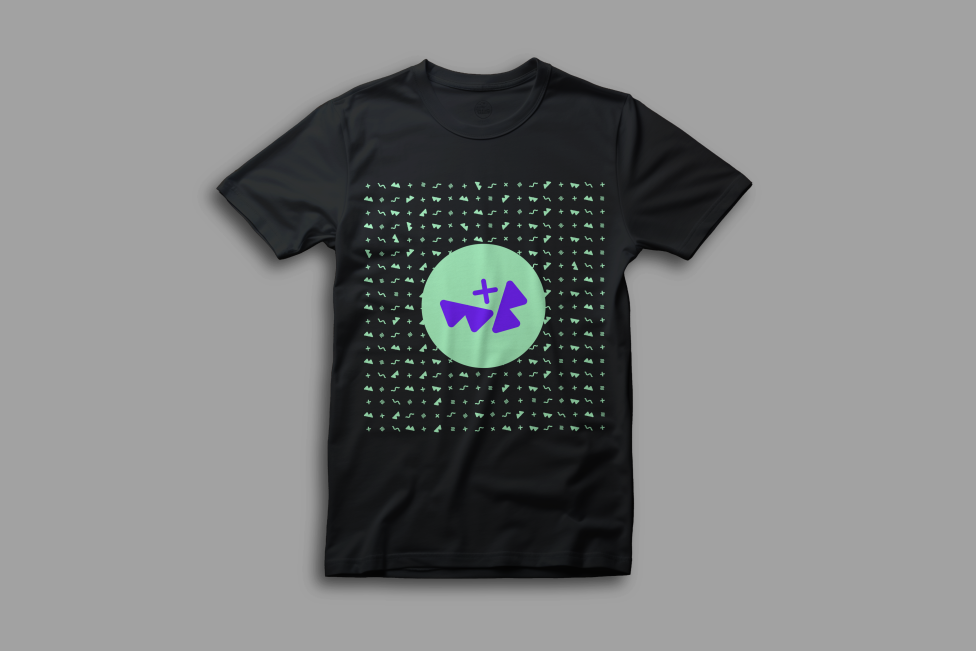 weave and blend t-shirt teal