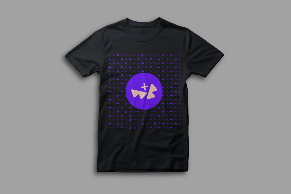 weave and blend t-shirt purple