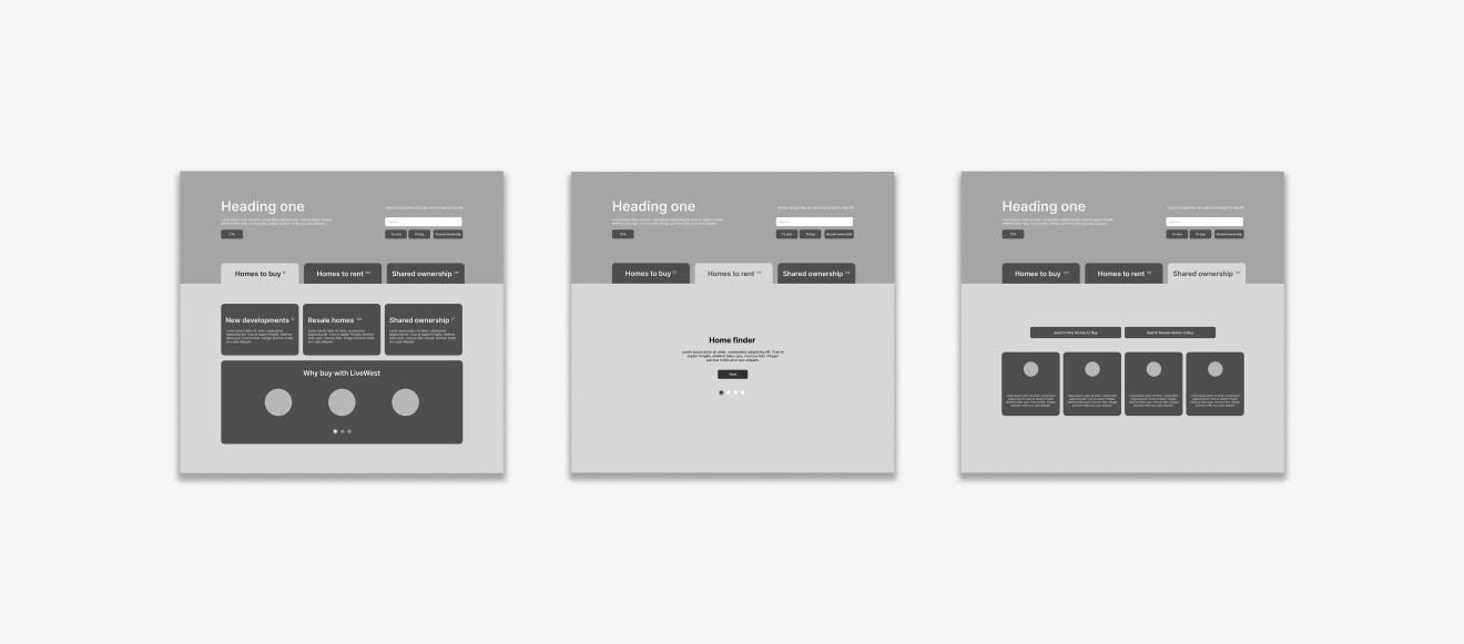 Find a home wireframes example